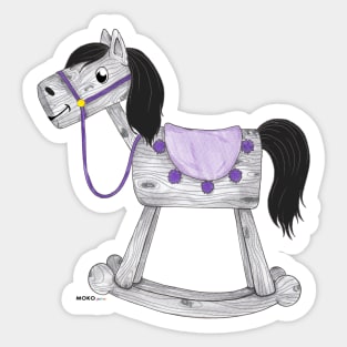 ROCKY the rocking horse Sticker